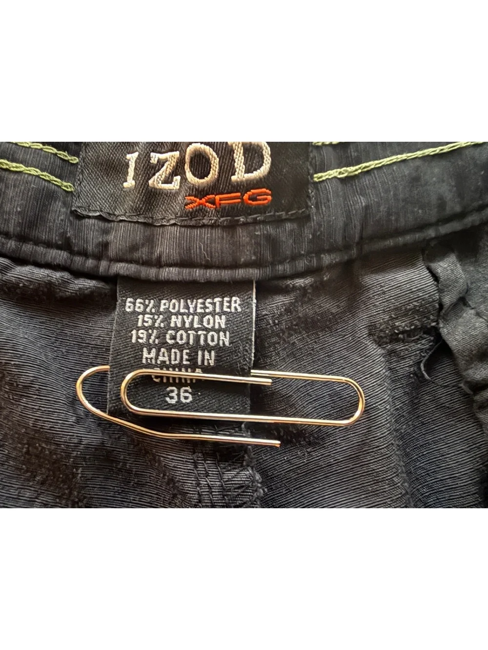 IZOD XFG Black Casual Shorts Size 36